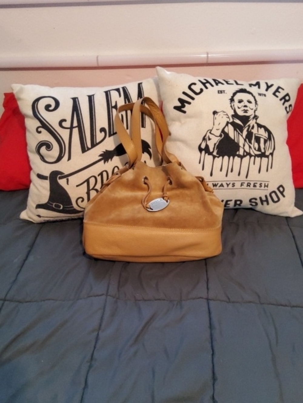 Authentic Furla Suede And Leather Bag 🛍️ - So Cute Made In Italy